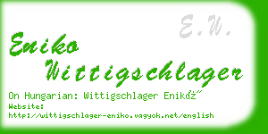 eniko wittigschlager business card